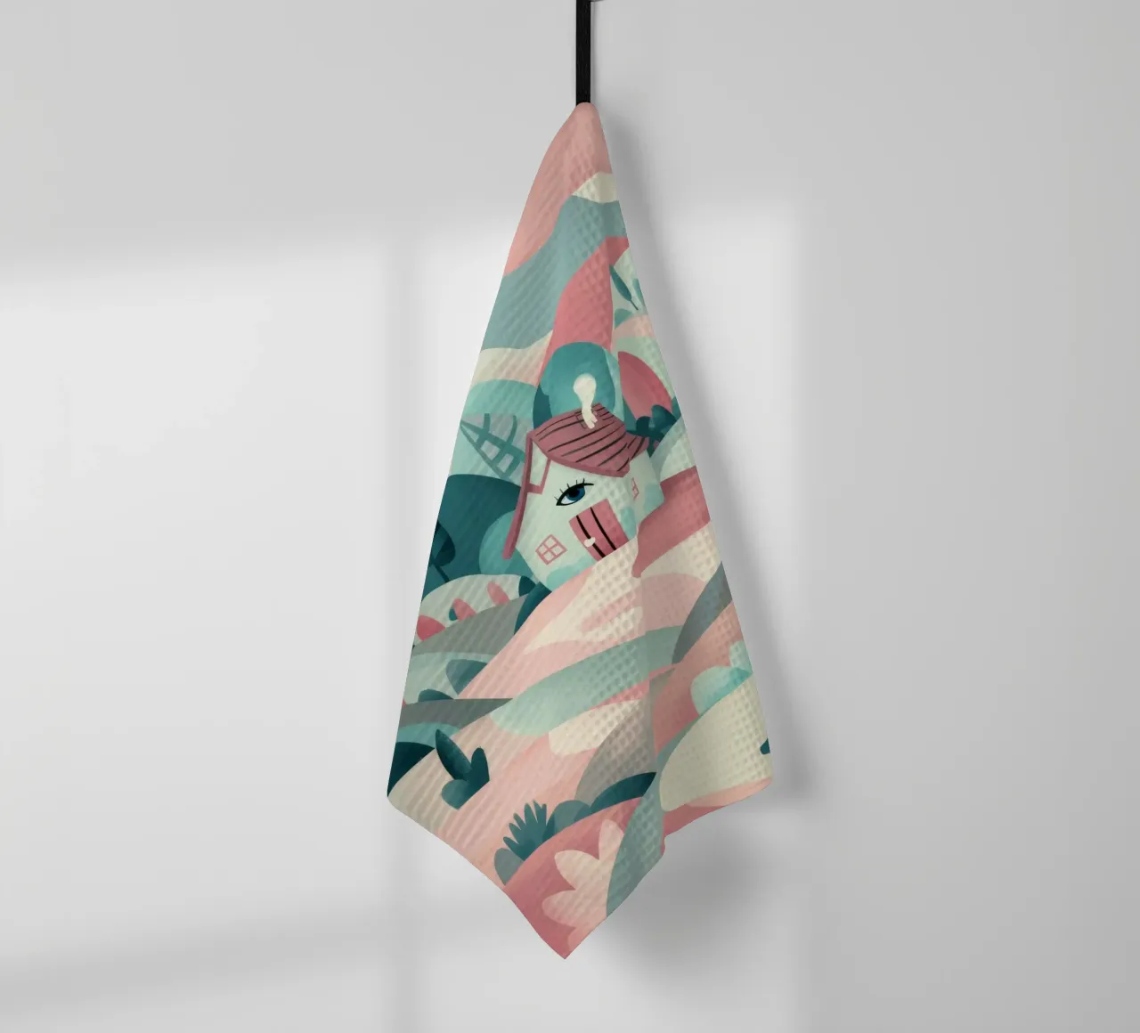 Whimsical Landscape Path tea towel by Jasper Rune