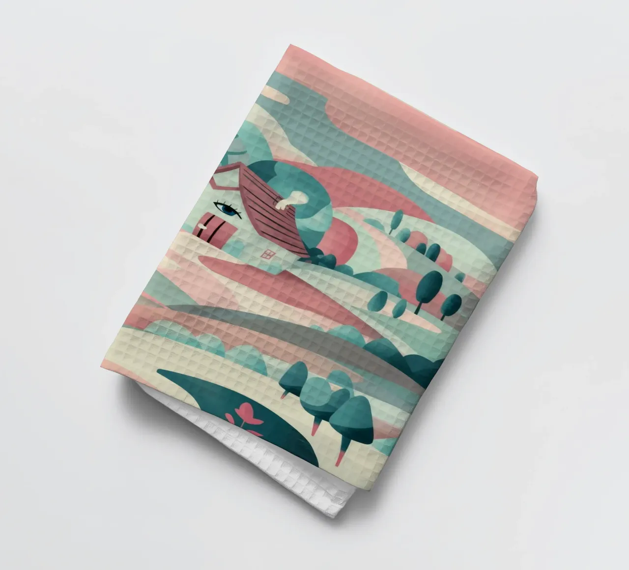 Whimsical Landscape Path tea towel by Jasper Rune