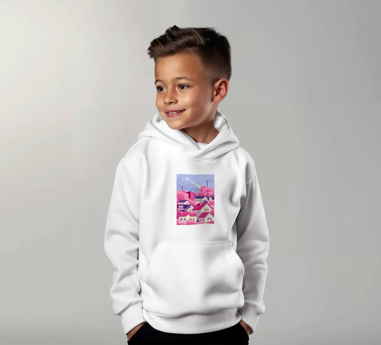 Sakura Peak Serenity felpa bambino con cappuccio da Lumi Eyes