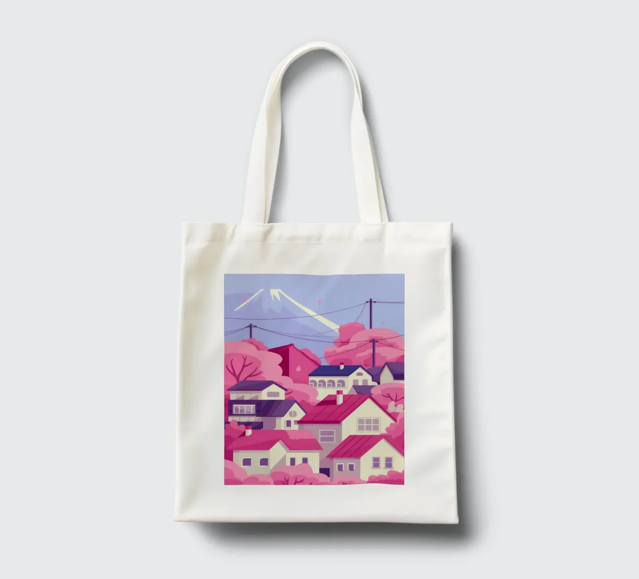 Sakura Peak Serenity borsa in juta da Lumi Eyes