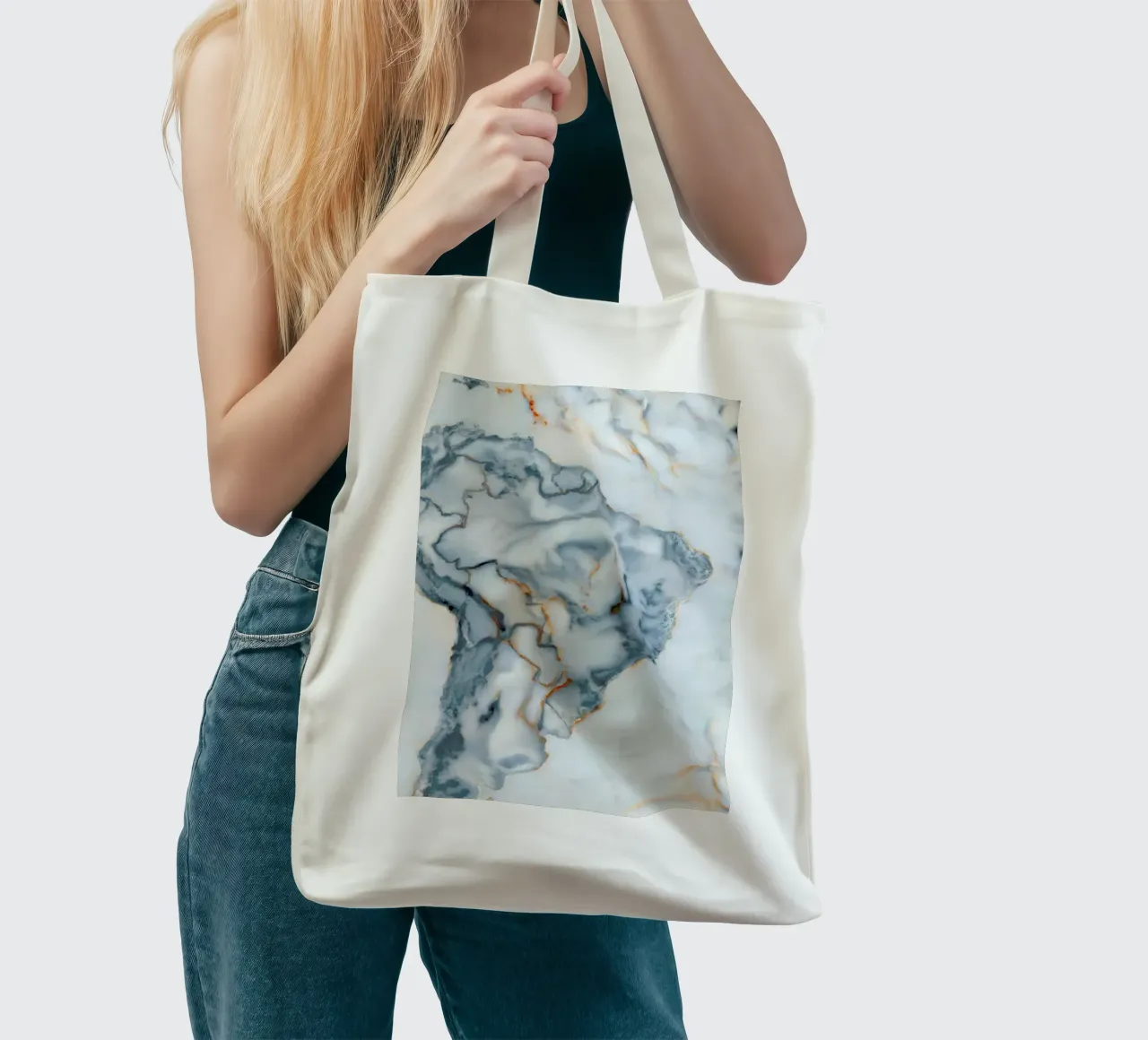 Brazil Marble Map tote bag by Octavian