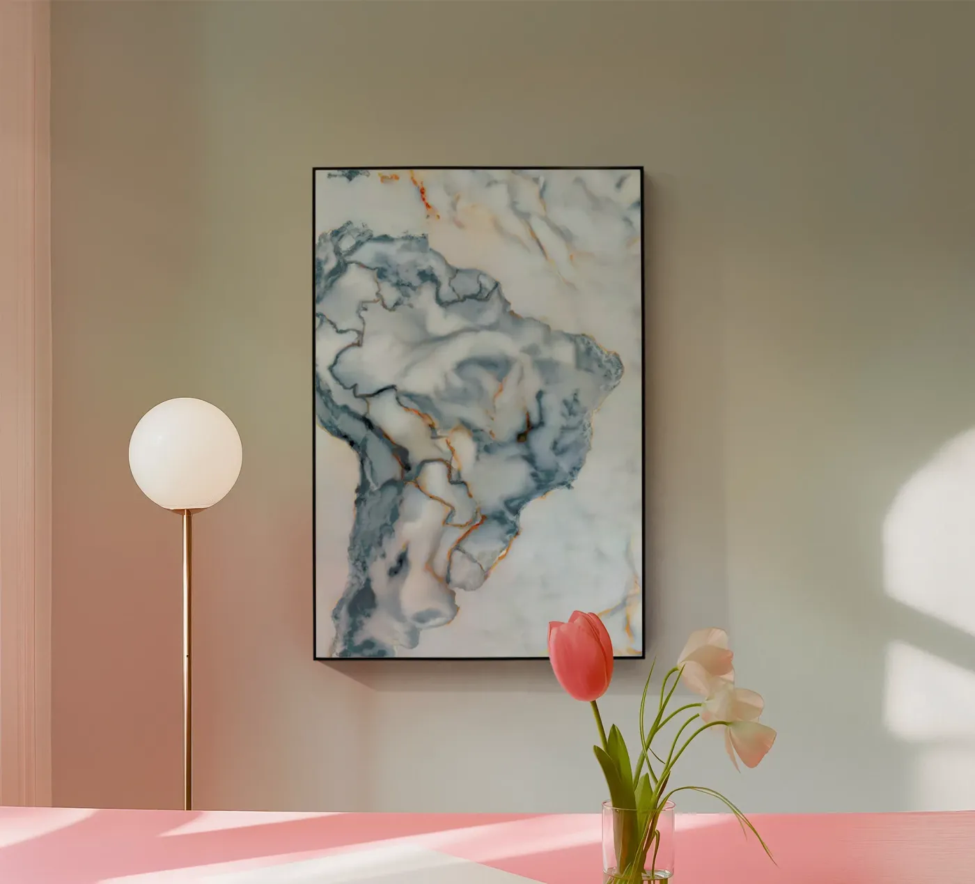 Brazil Marble Map plexiglas de Octavian