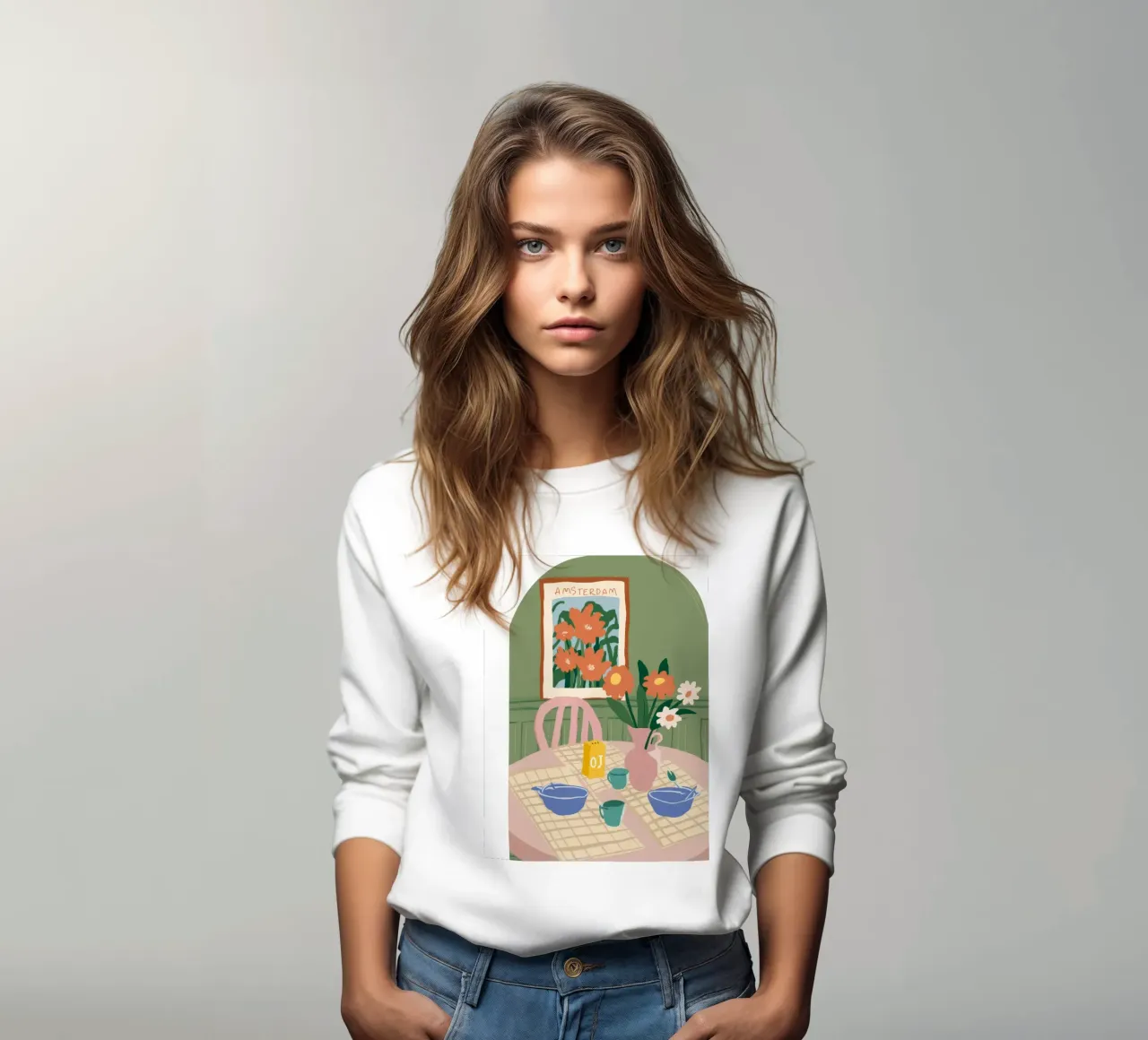Amsterdam Tafel Ochtend sweatshirt van Aurora Muse