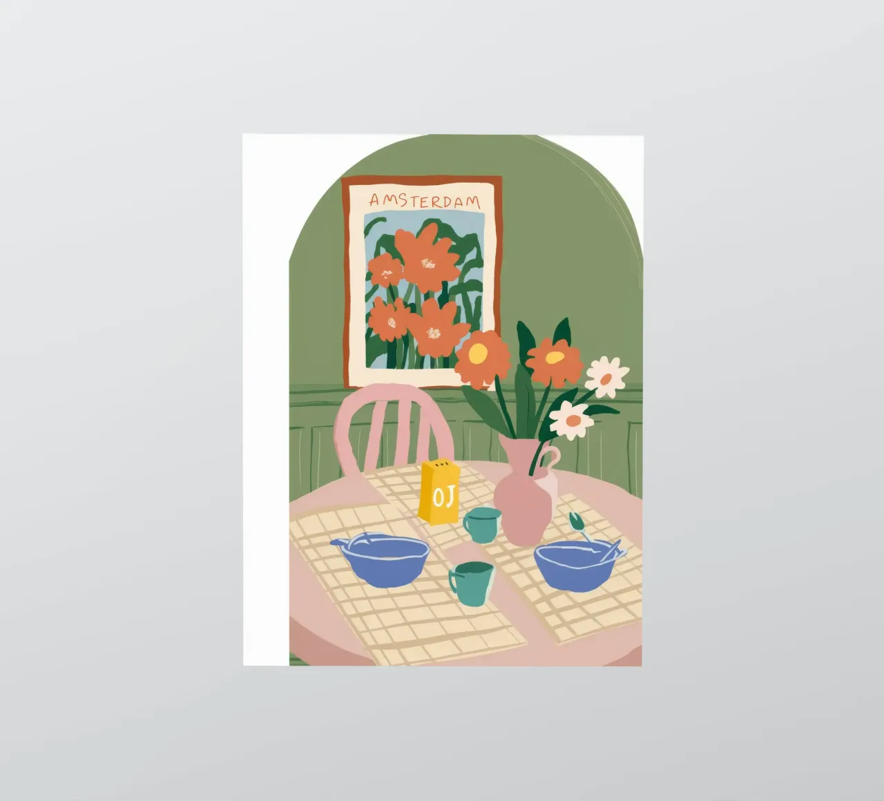 Amsterdam Table Morning sticker by Aurora Muse
