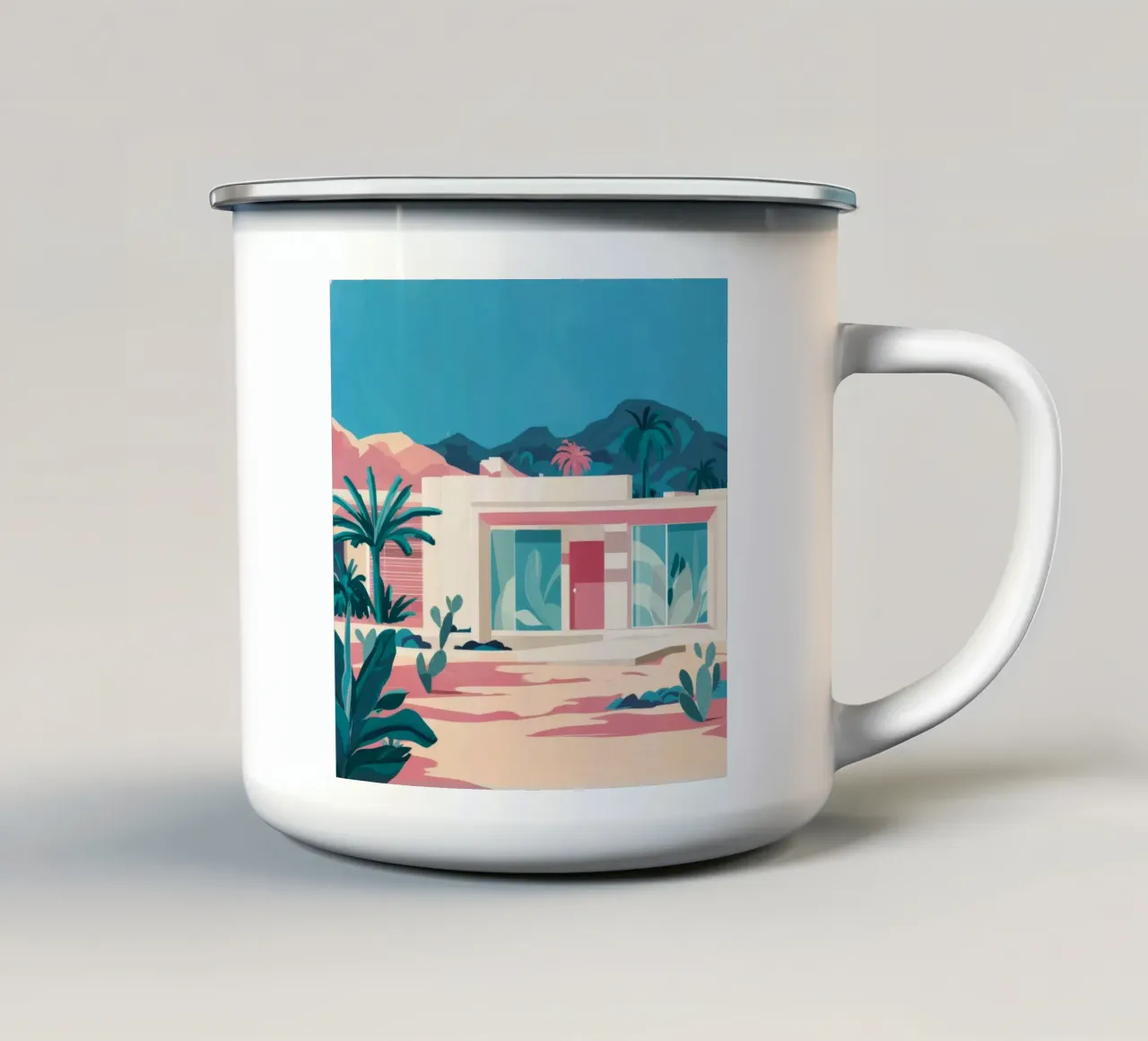 Pink Desert Oasis mug en émail de Jasper Rune