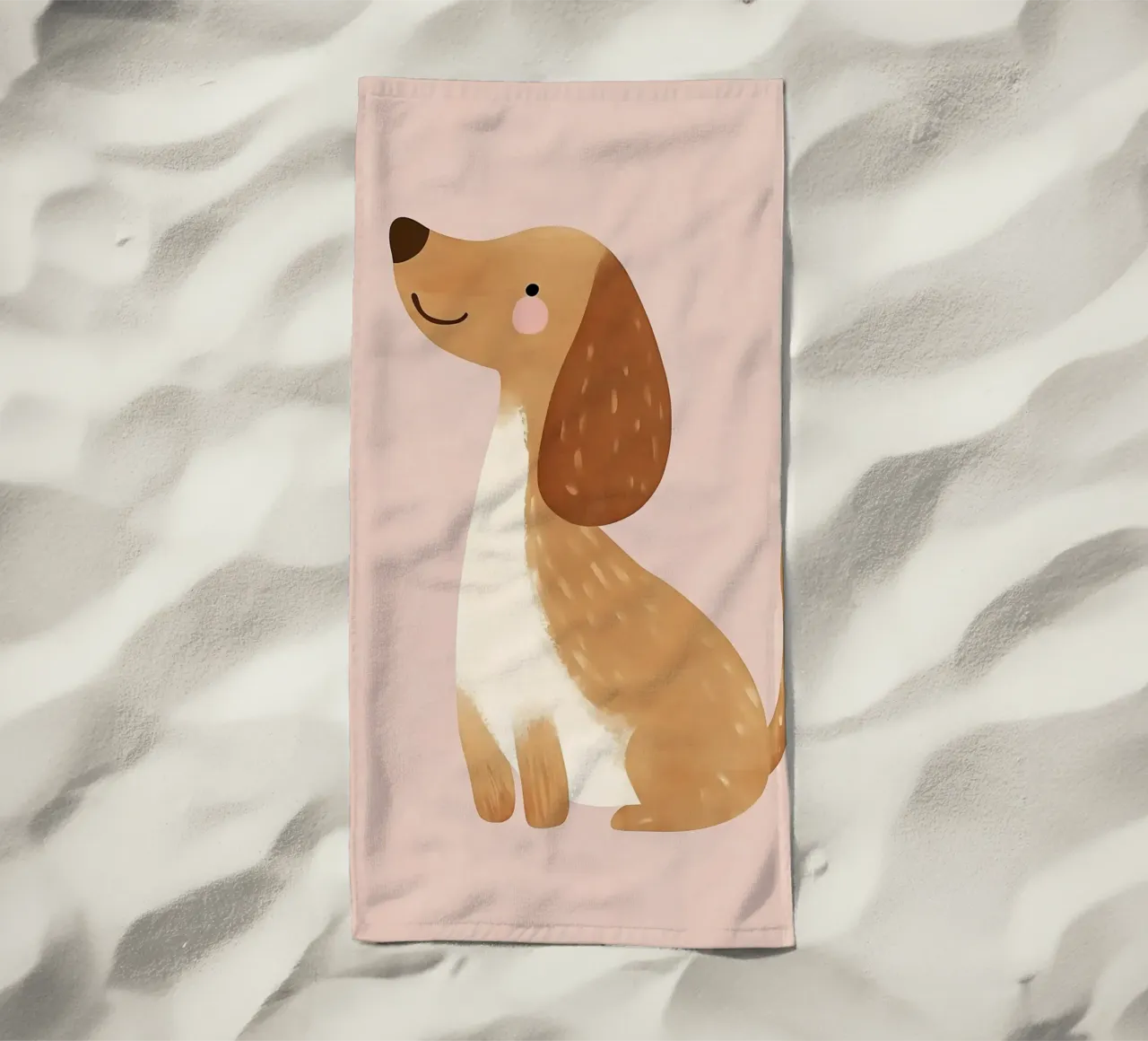 Bassotto da parete, stampa di un cucciolo per la cameretta telo mare da Little Lola