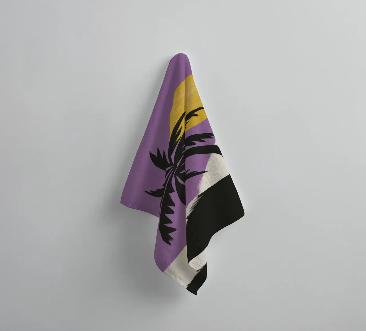 Purple Moon Palm towel by Jasper Rune