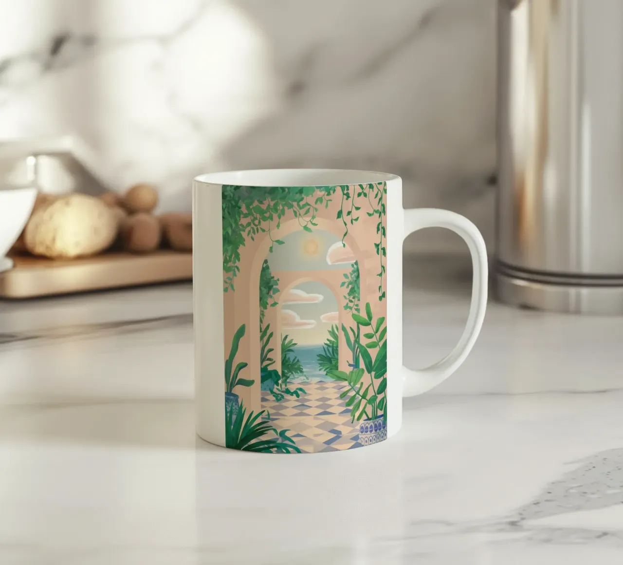 Sogno di un arco verdeggiante tazza in ceramica da Lumi Eyes