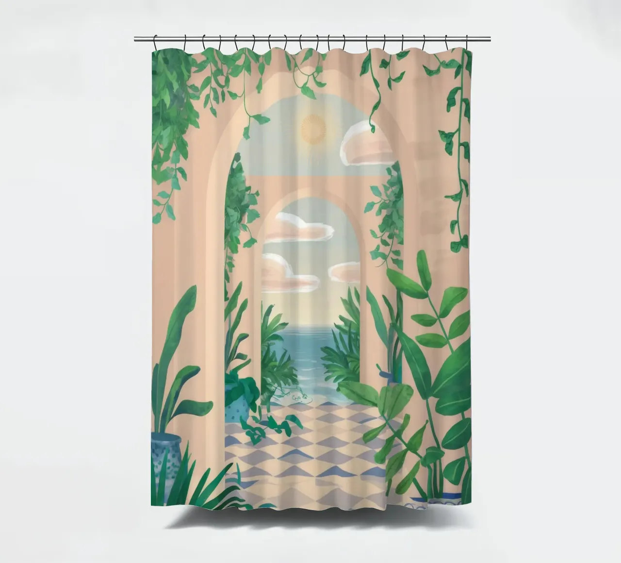 Verdant Archway Dream shower curtain by Lumi Eyes