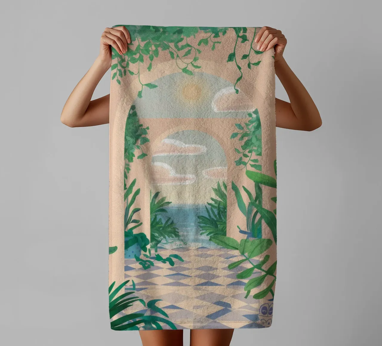 Grüner Torbogen Traum Handtuch von Lumi Eyes