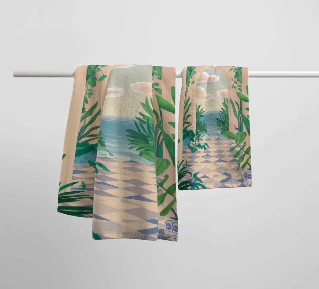 Grüner Torbogen Traum Handtuch von Lumi Eyes