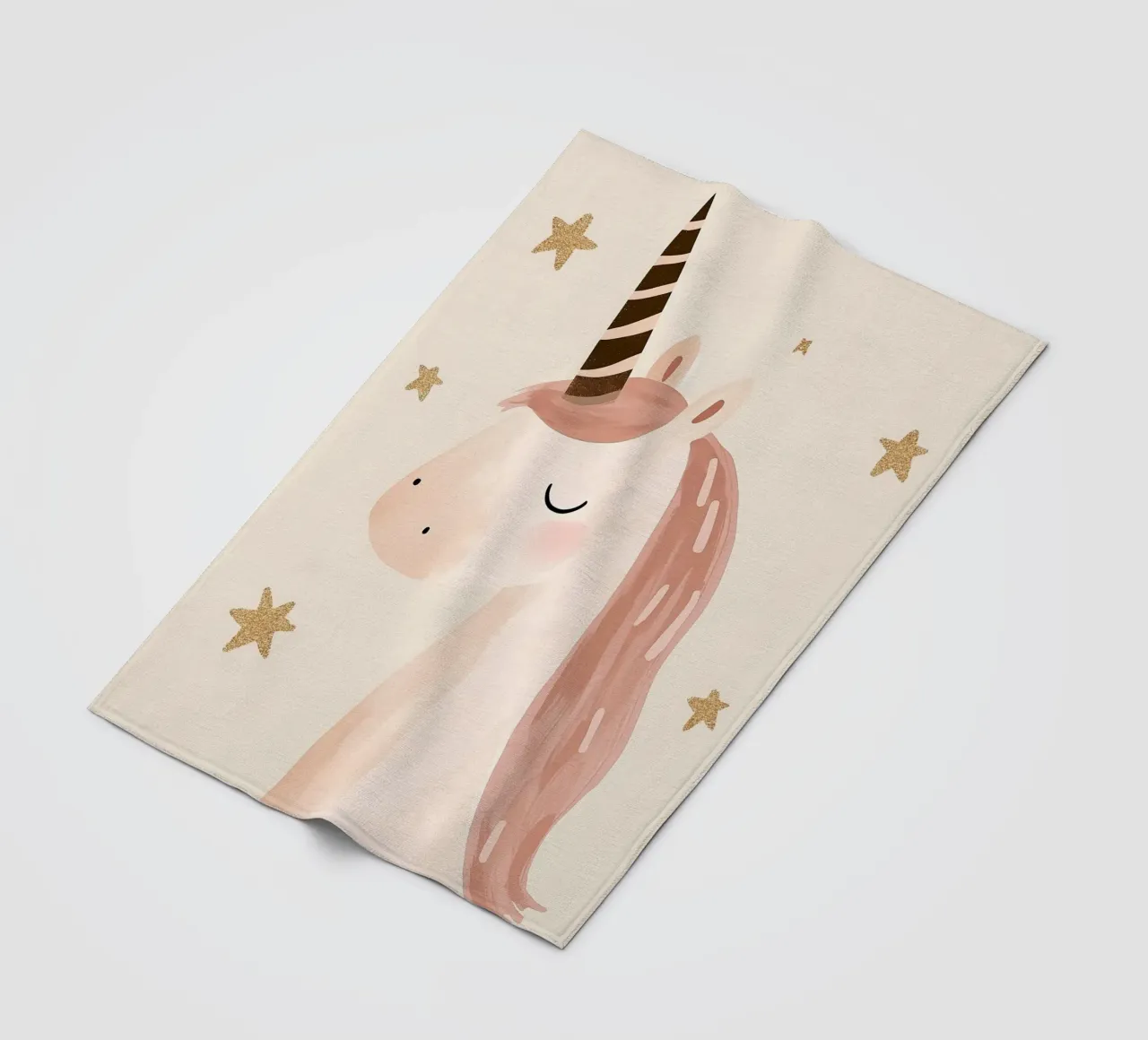 Impression licorne, art de la chambre d'enfant, décoration de la salle de jeux, art mural pour enfants plaid polaire de Little Lola