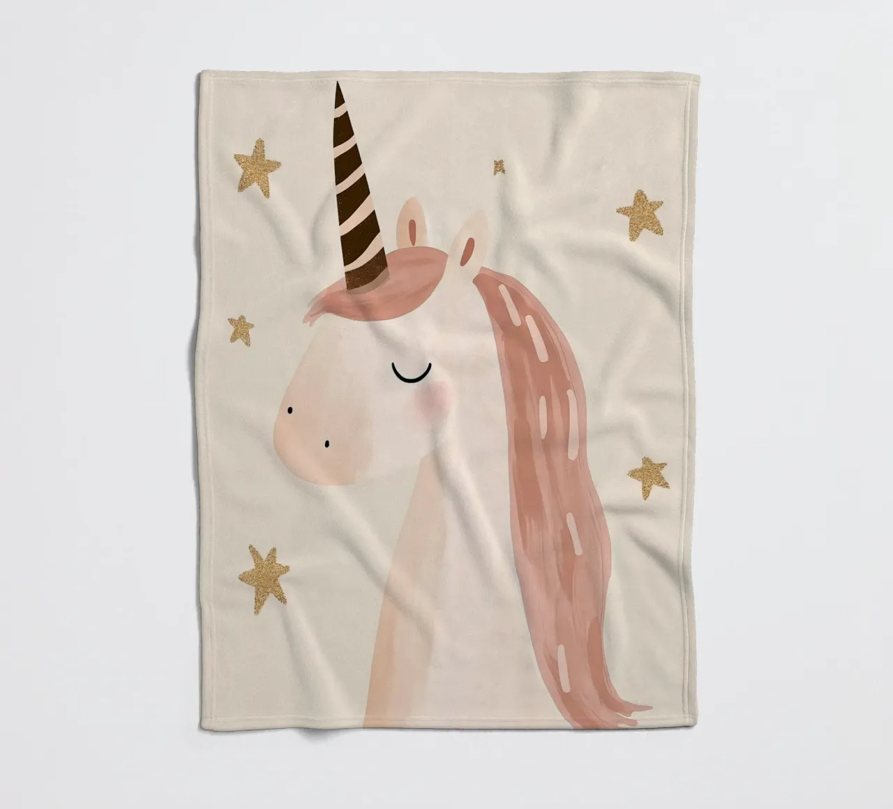 Impression licorne, art de la chambre d'enfant, décoration de la salle de jeux, art mural pour enfants plaid polaire de Little Lola