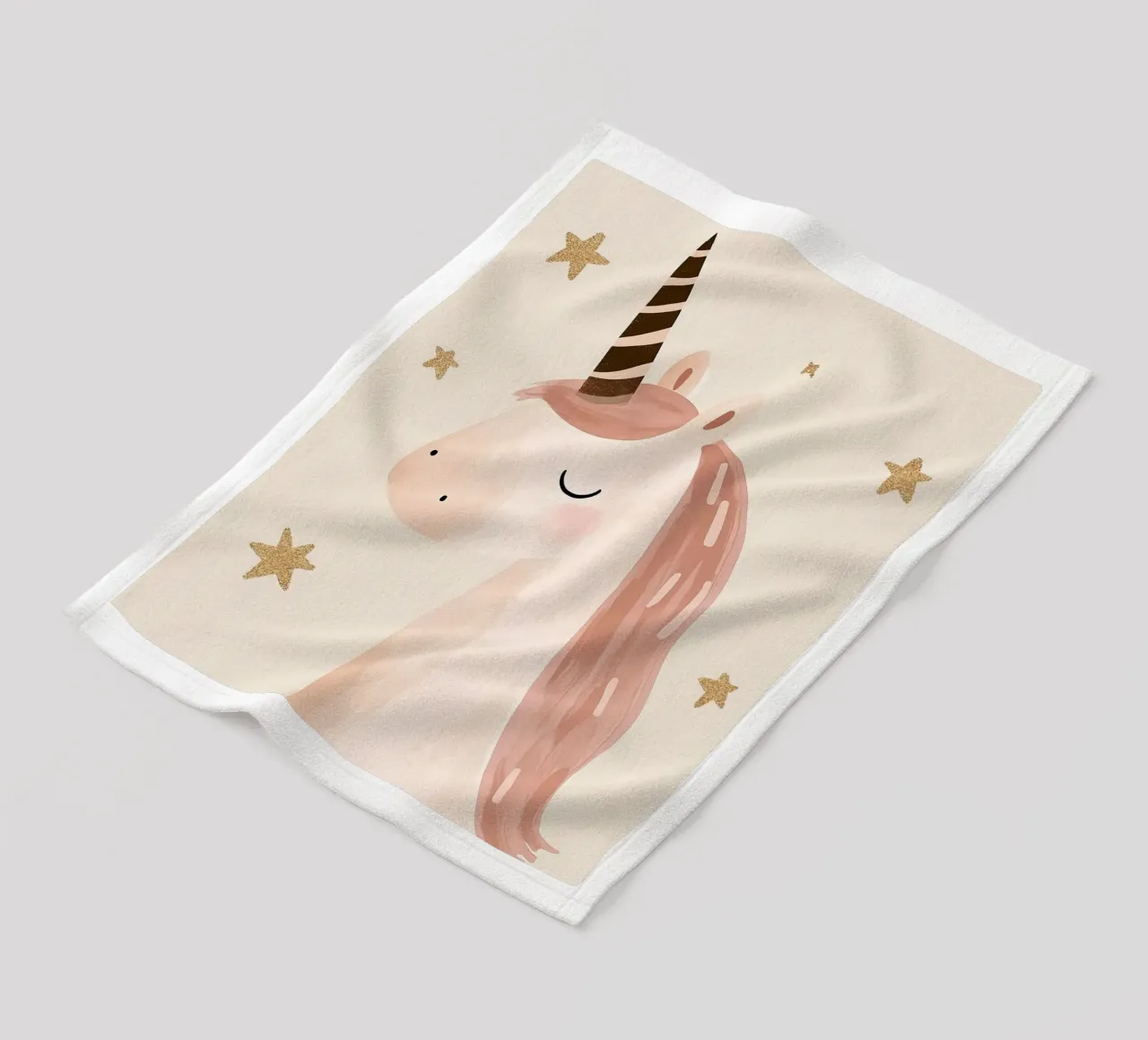 Impression licorne, art de la chambre d'enfant, décoration de la salle de jeux, art mural pour enfants plaid polaire de Little Lola