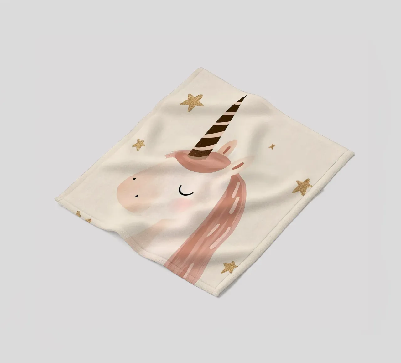 Impression licorne, art de la chambre d'enfant, décoration de la salle de jeux, art mural pour enfants plaid polaire de Little Lola