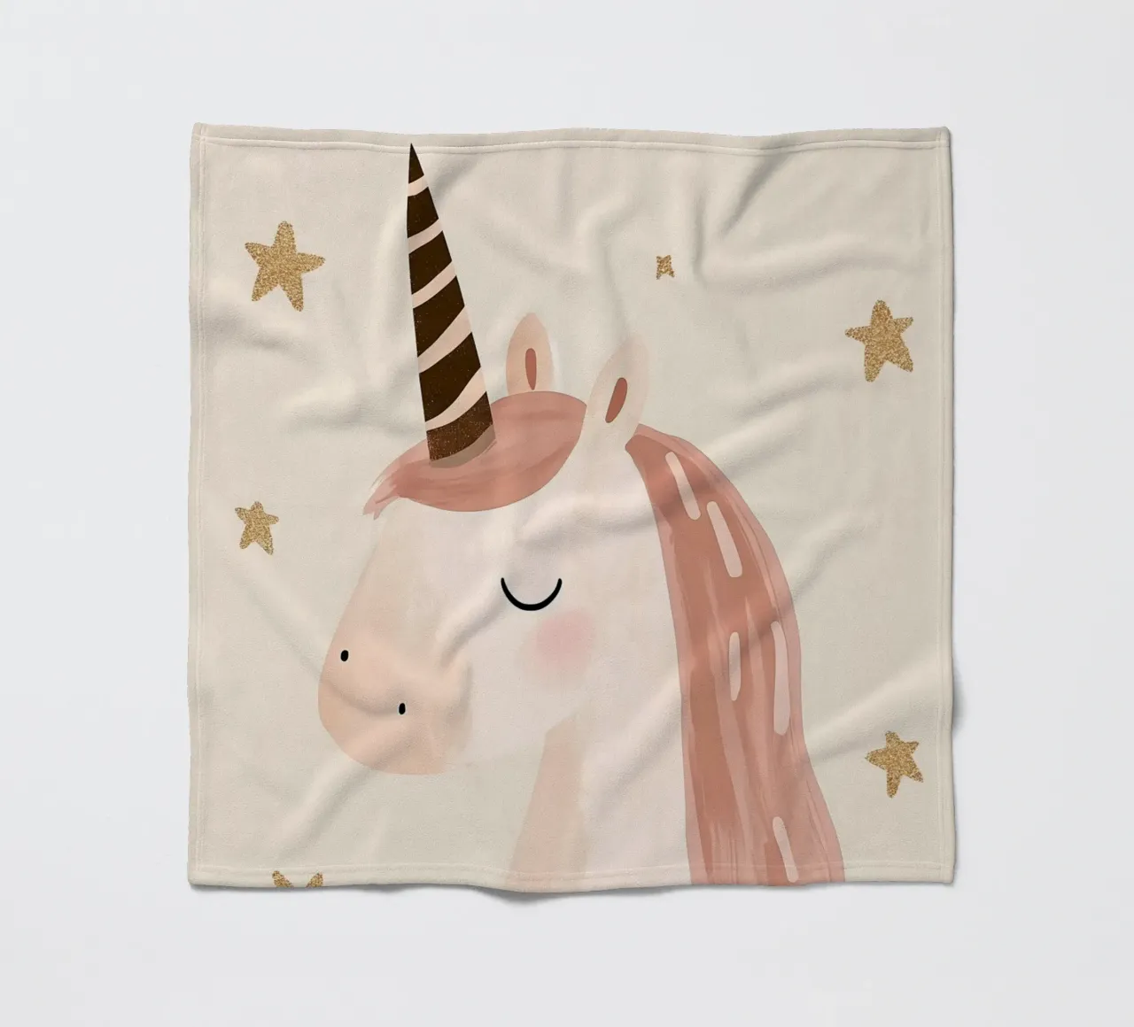 Impression licorne, art de la chambre d'enfant, décoration de la salle de jeux, art mural pour enfants plaid polaire de Little Lola