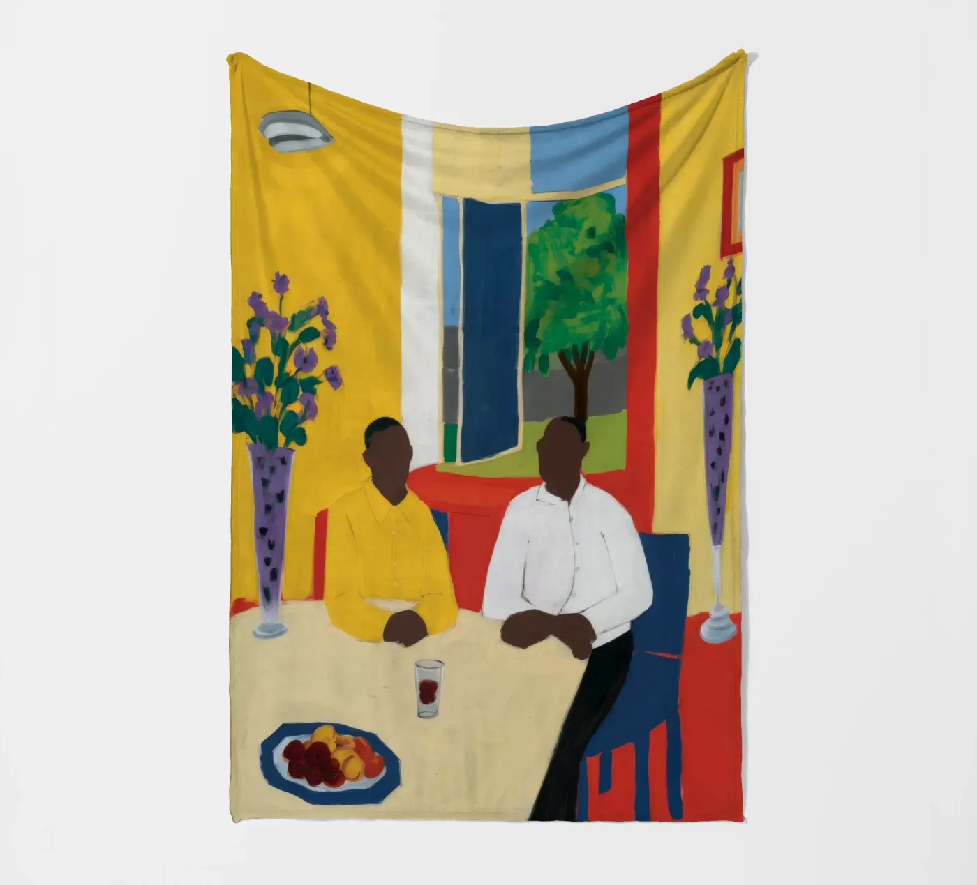 Shared Table Glow fleece blanket by Lumi Eyes