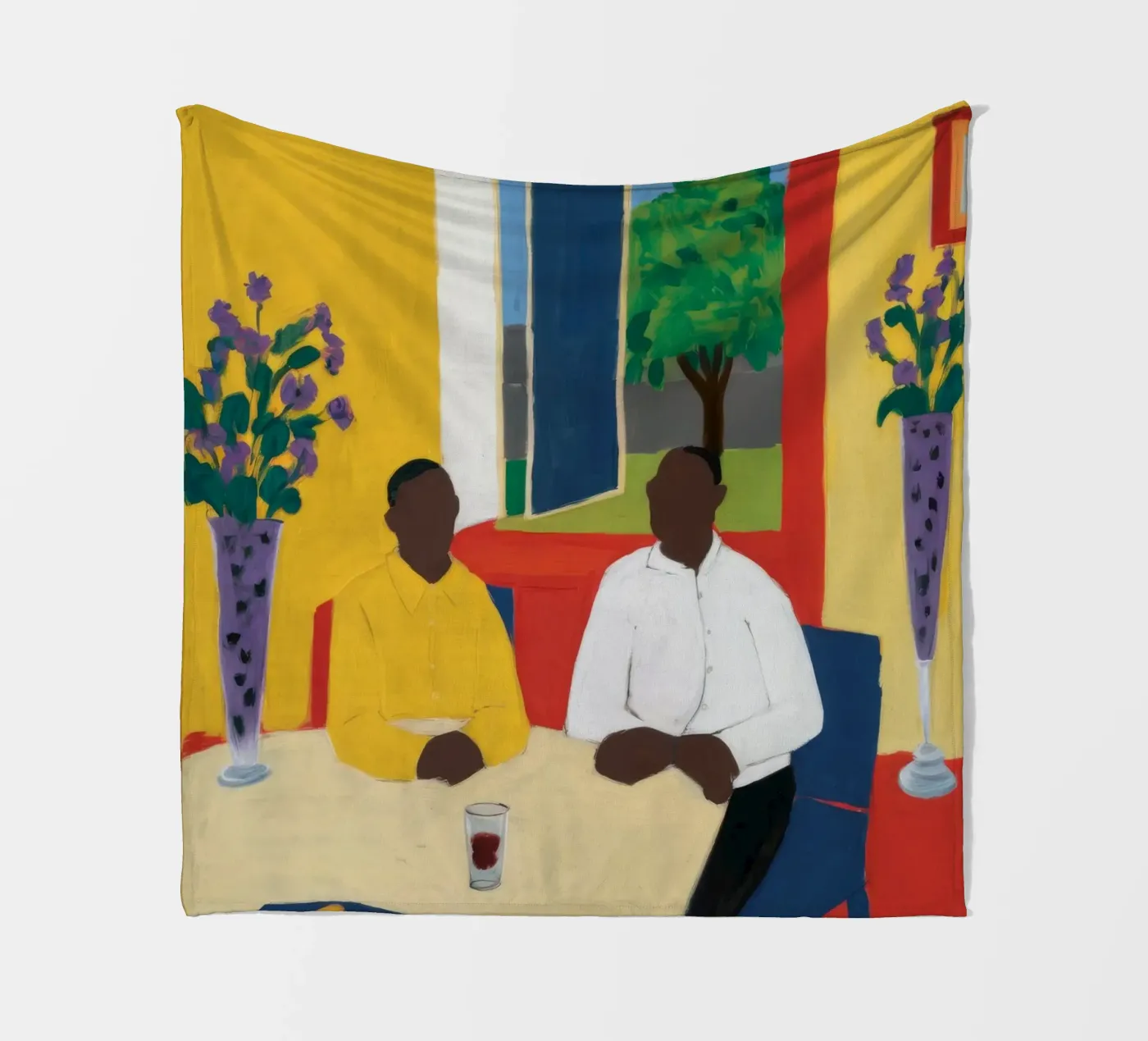 Shared Table Glow fleece blanket by Lumi Eyes