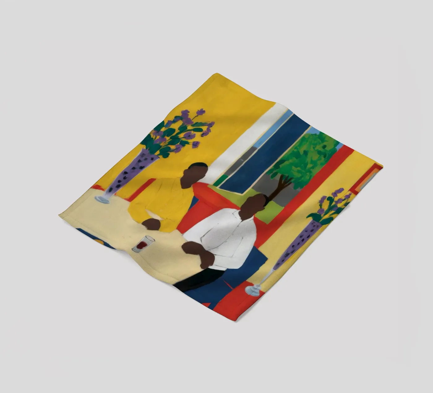 Shared Table Glow fleece blanket by Lumi Eyes