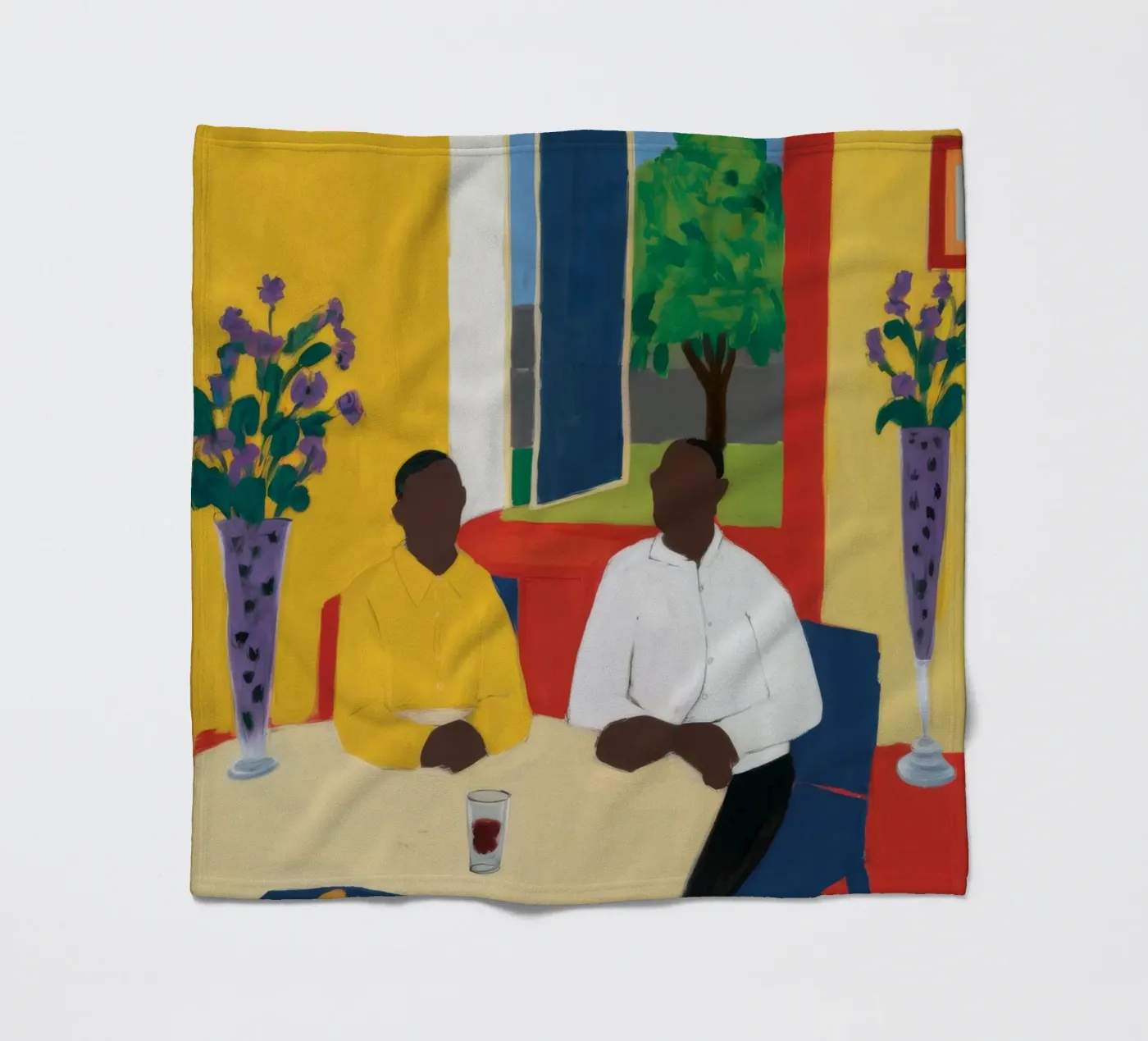 Shared Table Glow fleece blanket by Lumi Eyes