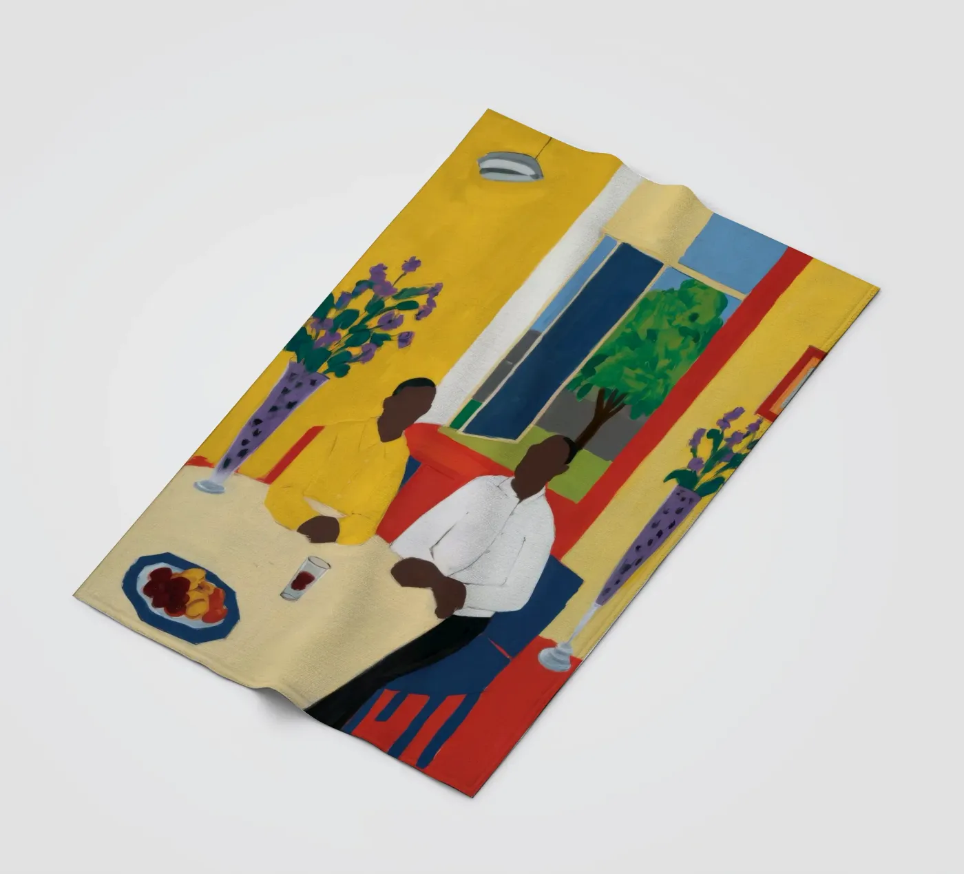 Shared Table Glow fleece blanket by Lumi Eyes