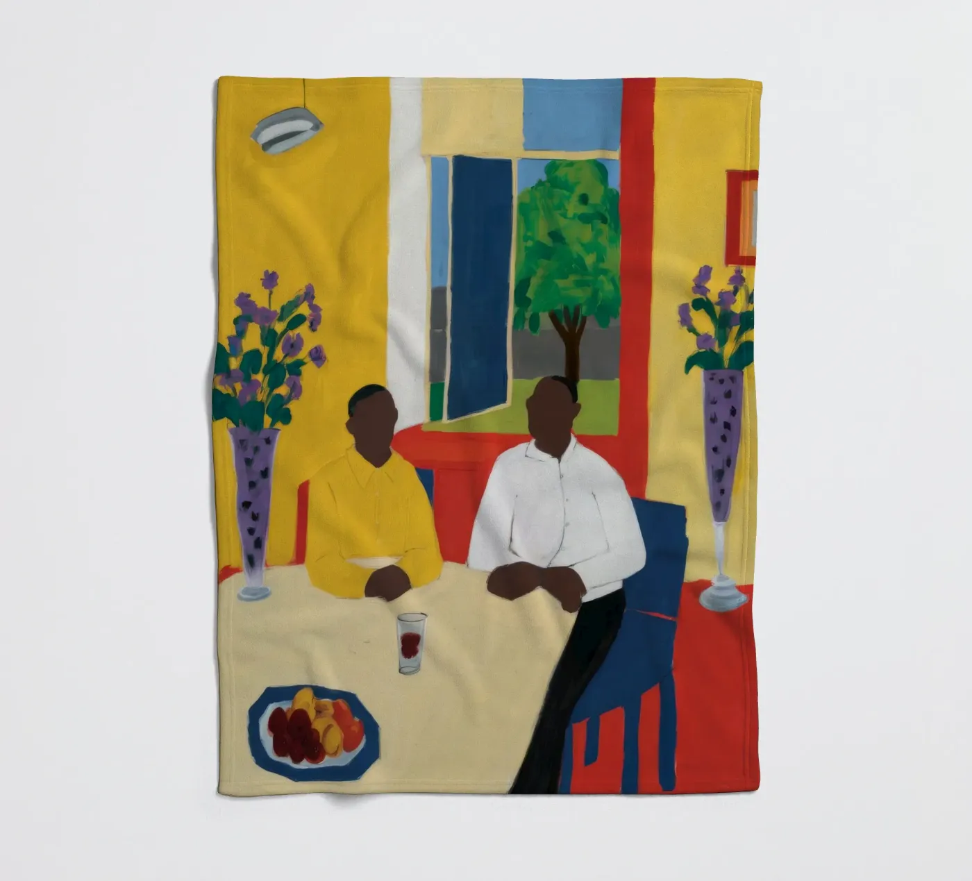 Shared Table Glow fleece blanket by Lumi Eyes