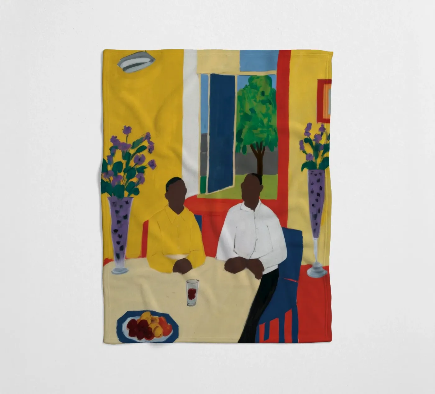 Shared Table Glow fleece blanket by Lumi Eyes