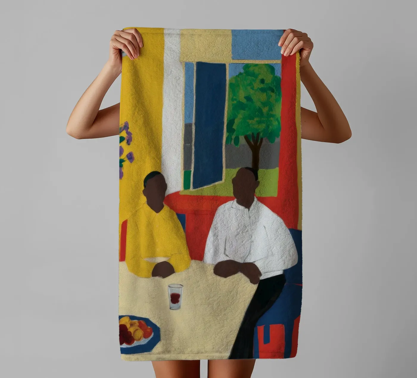 Gedeelde tafelgloed badhanddoek van Lumi Eyes