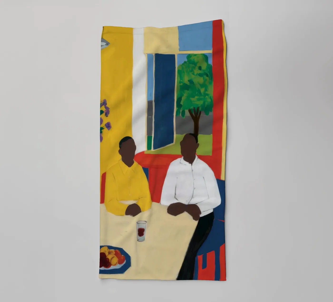 Gedeelde tafelgloed badhanddoek van Lumi Eyes