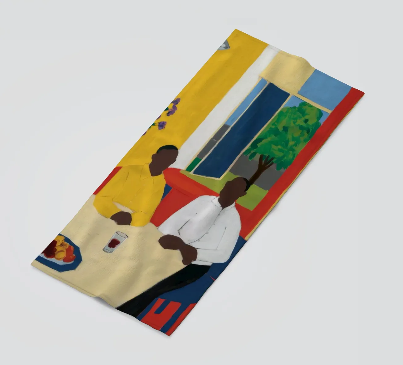 Shared Table Glow beach towel by Lumi Eyes