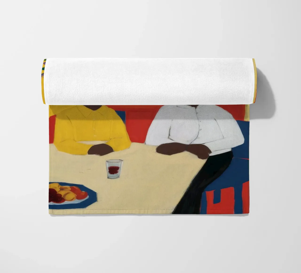 Shared Table Glow beach towel by Lumi Eyes