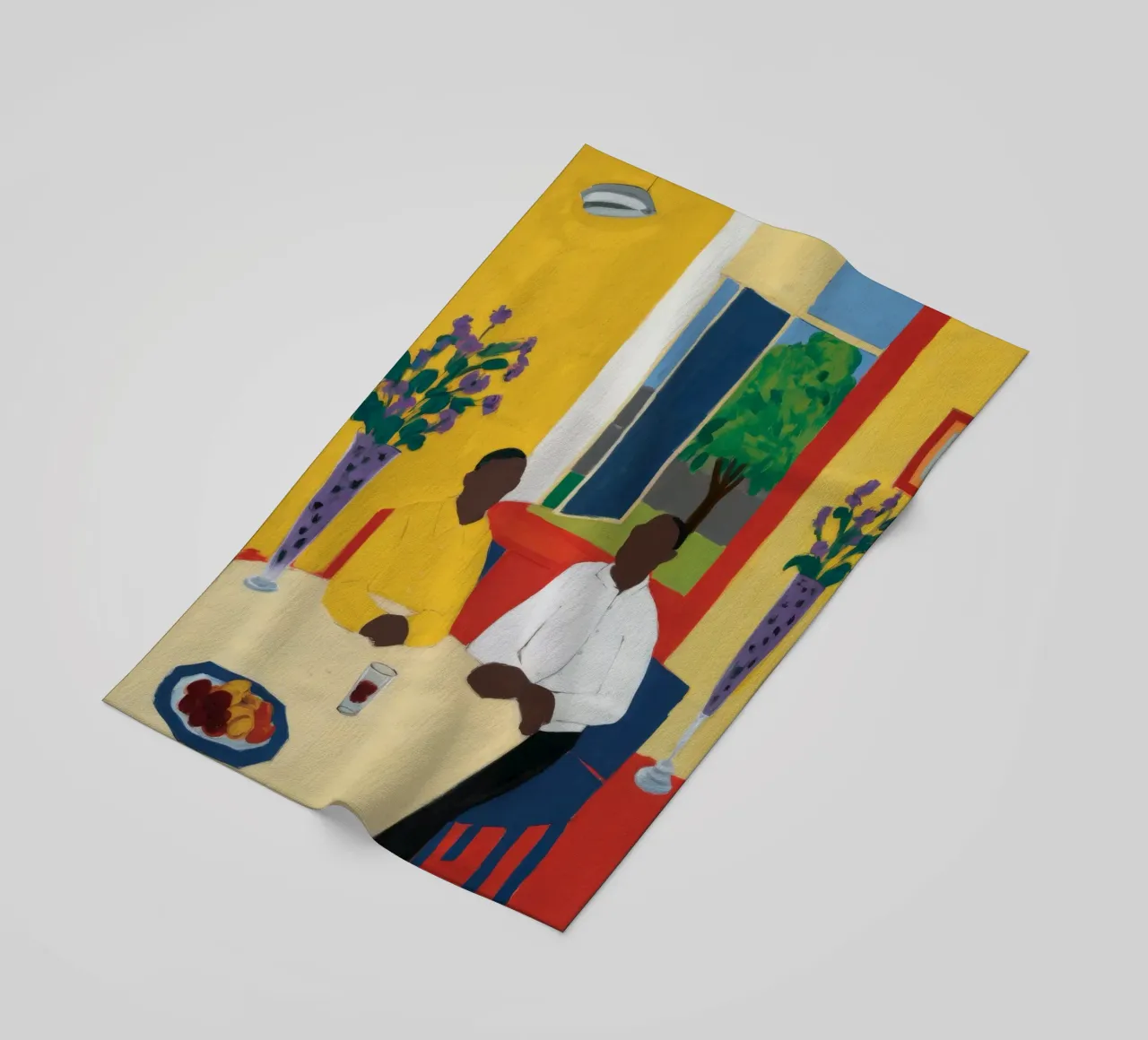 Shared Table Glow beach towel by Lumi Eyes