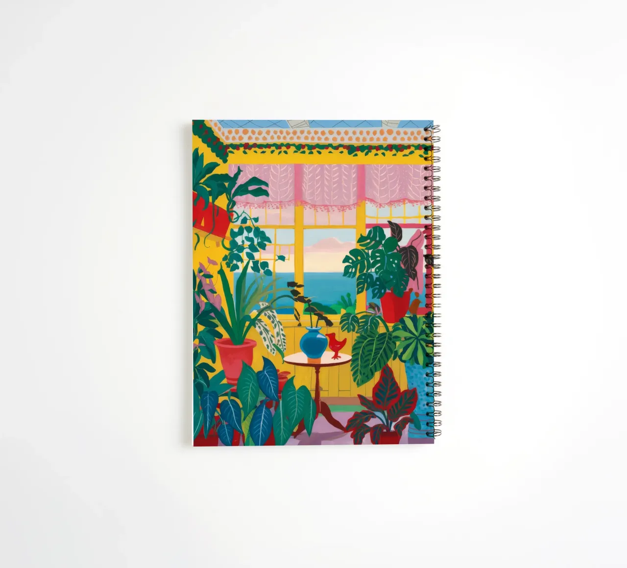 Sunlit Plant Haven spiral notebook by Lumi Eyes