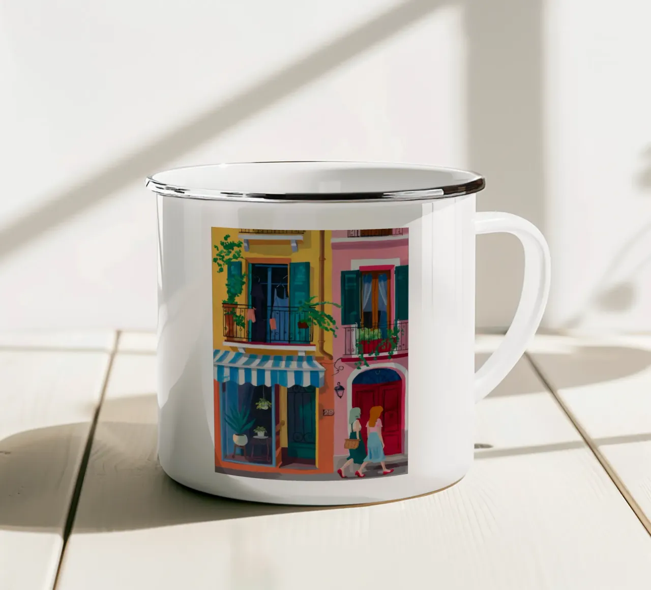 Caffè Bloom Street tazza in smalto da Lumi Eyes