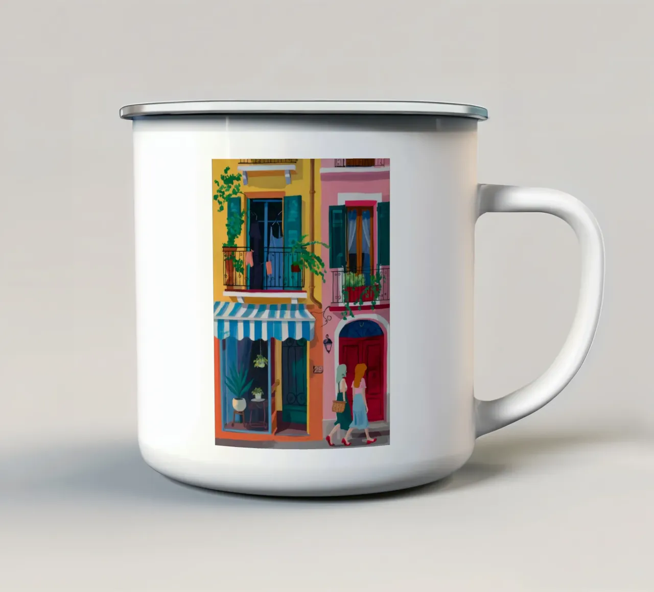 Caffè Bloom Street tazza in smalto da Lumi Eyes