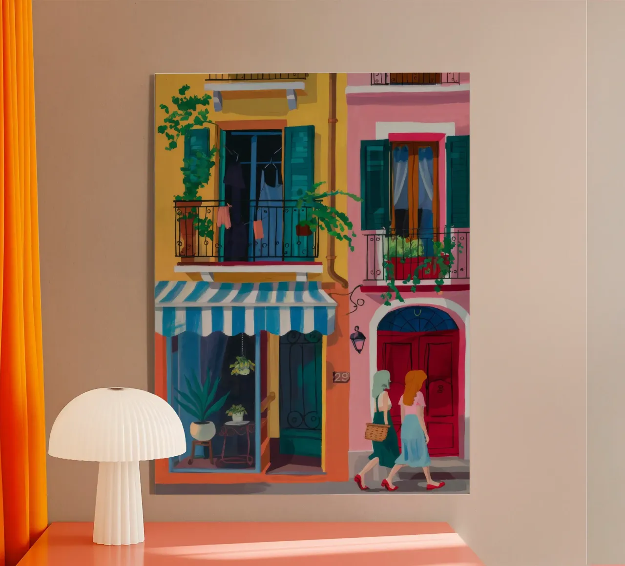 Cafe Bloom Street acrylic glass by Lumi Eyes