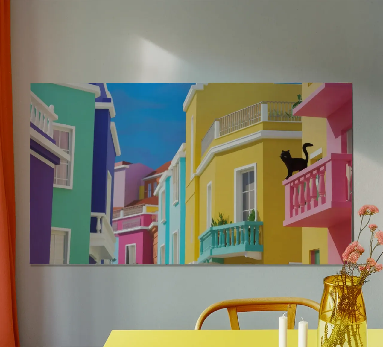 Tonalità del gatto di strada poster con telaio in plastica da Lumi Eyes