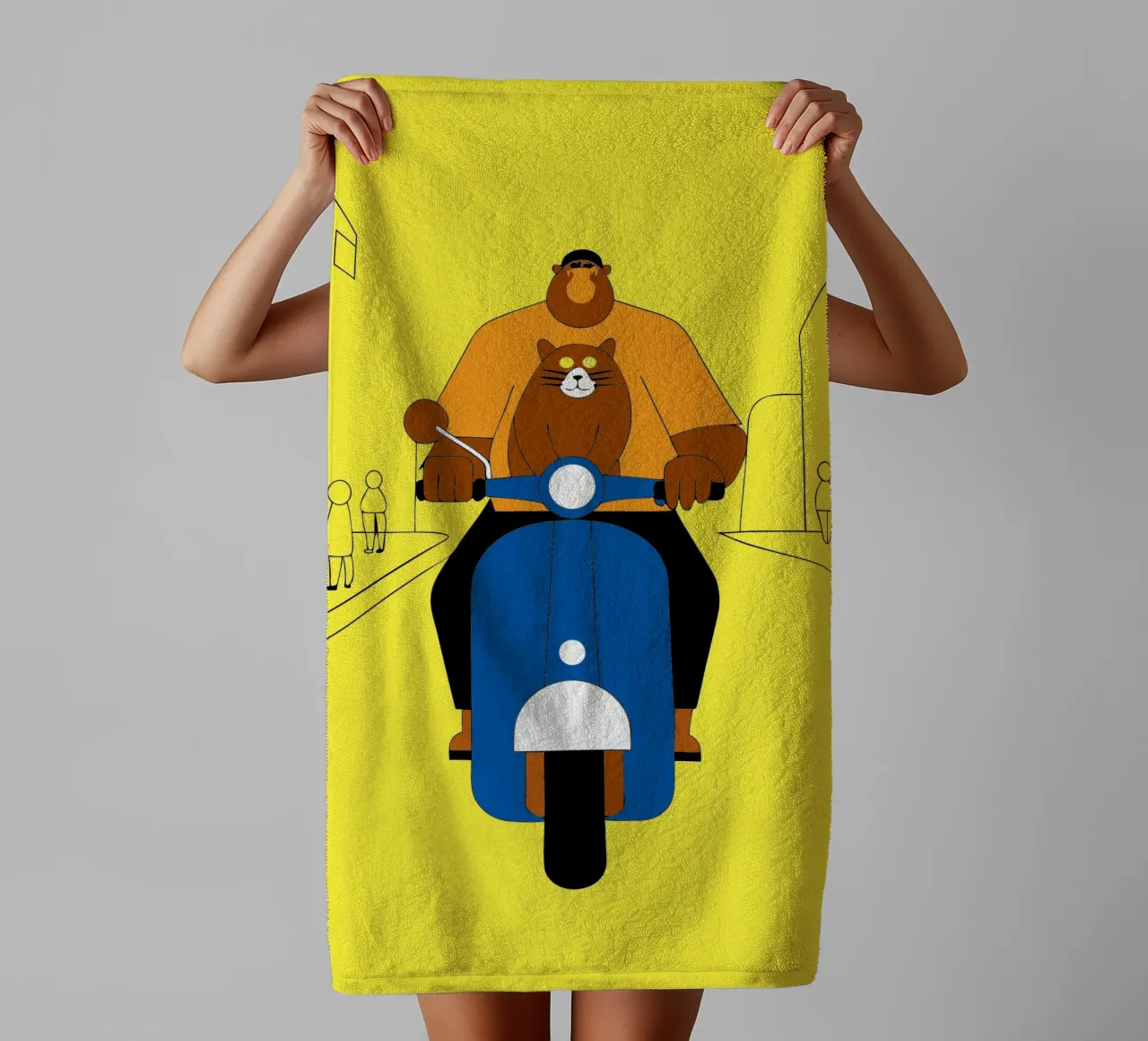 Cavalcare orsi e gatti asciugamano da bagno da OUR SHOP