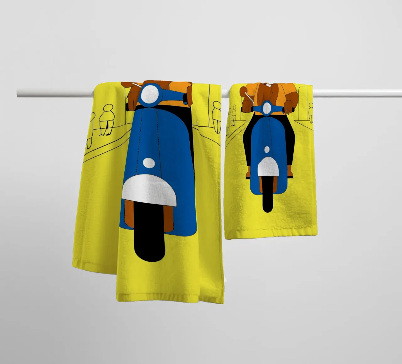 Cavalcare orsi e gatti asciugamano da bagno da OUR SHOP