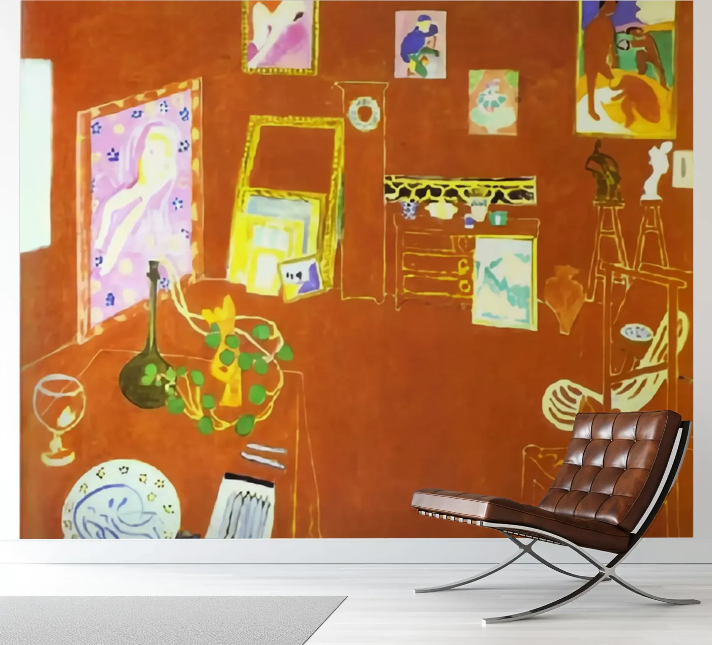 De Rode Studio fotobehang van Vonda Shop