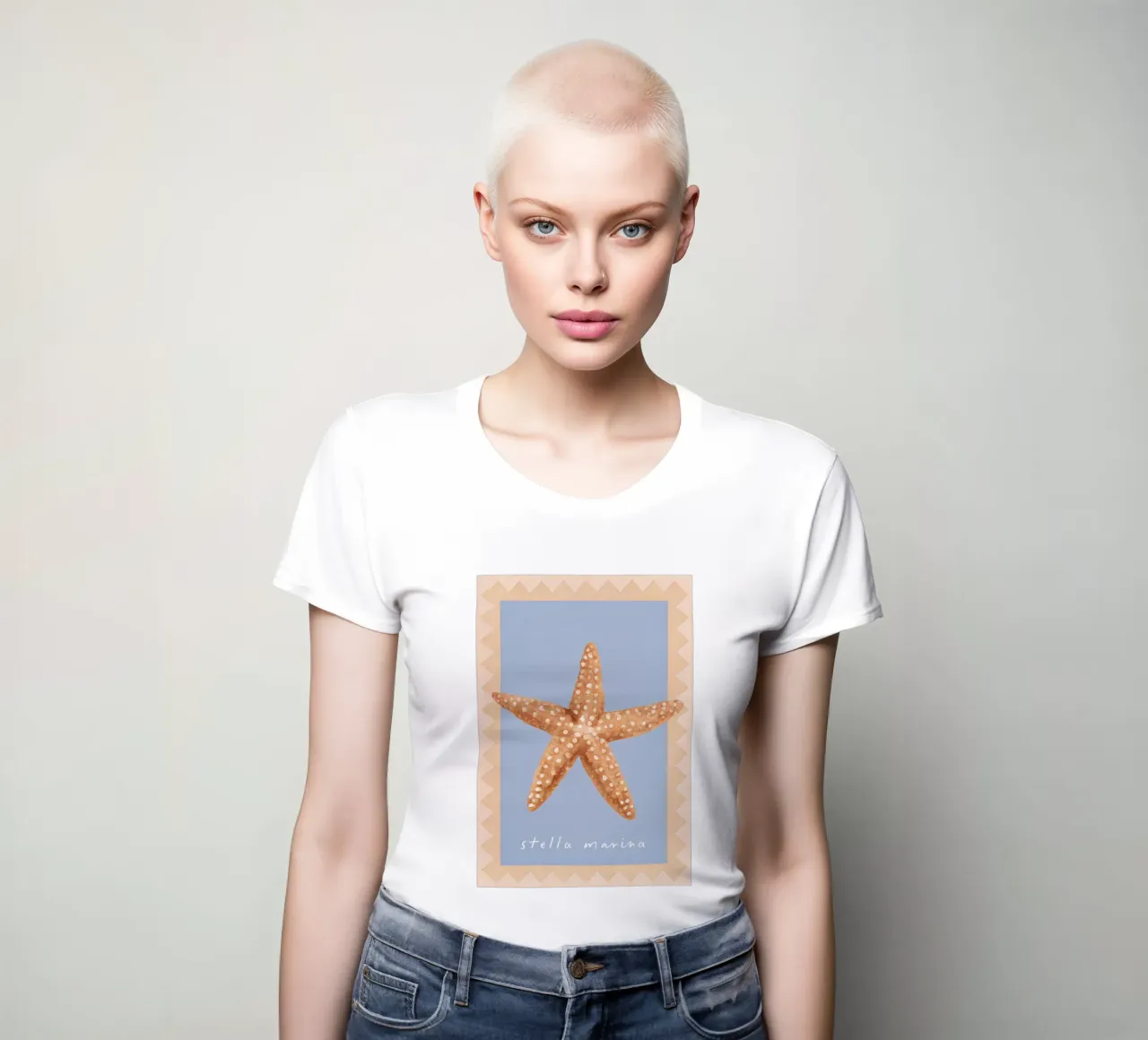 Starfish Poster, La Dolce Vita, Summer Print, Travel Poster women's fitted t-shirt by DolceVita