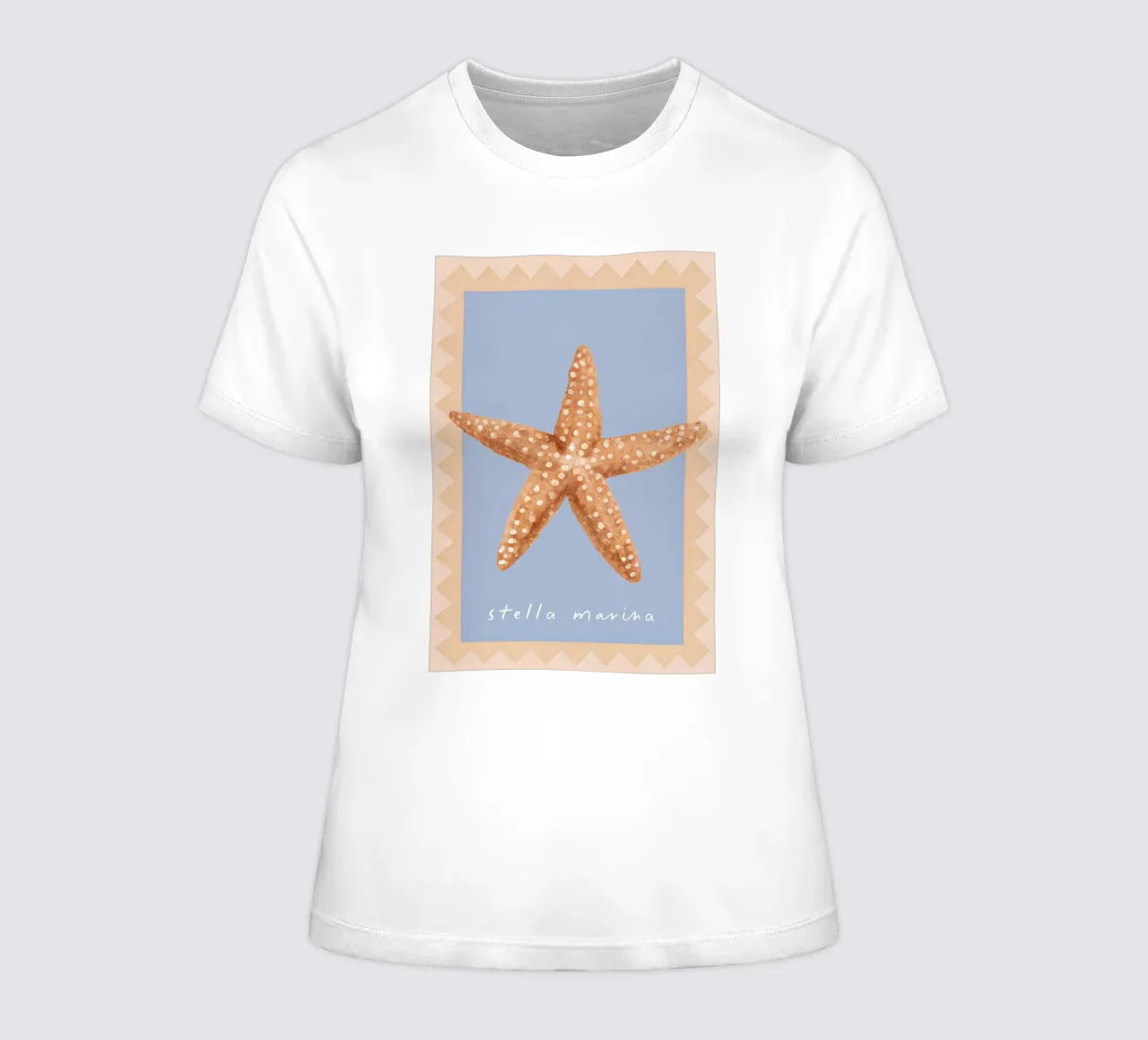 Starfish Poster, La Dolce Vita, Summer Print, Travel Poster women's fitted t-shirt by DolceVita