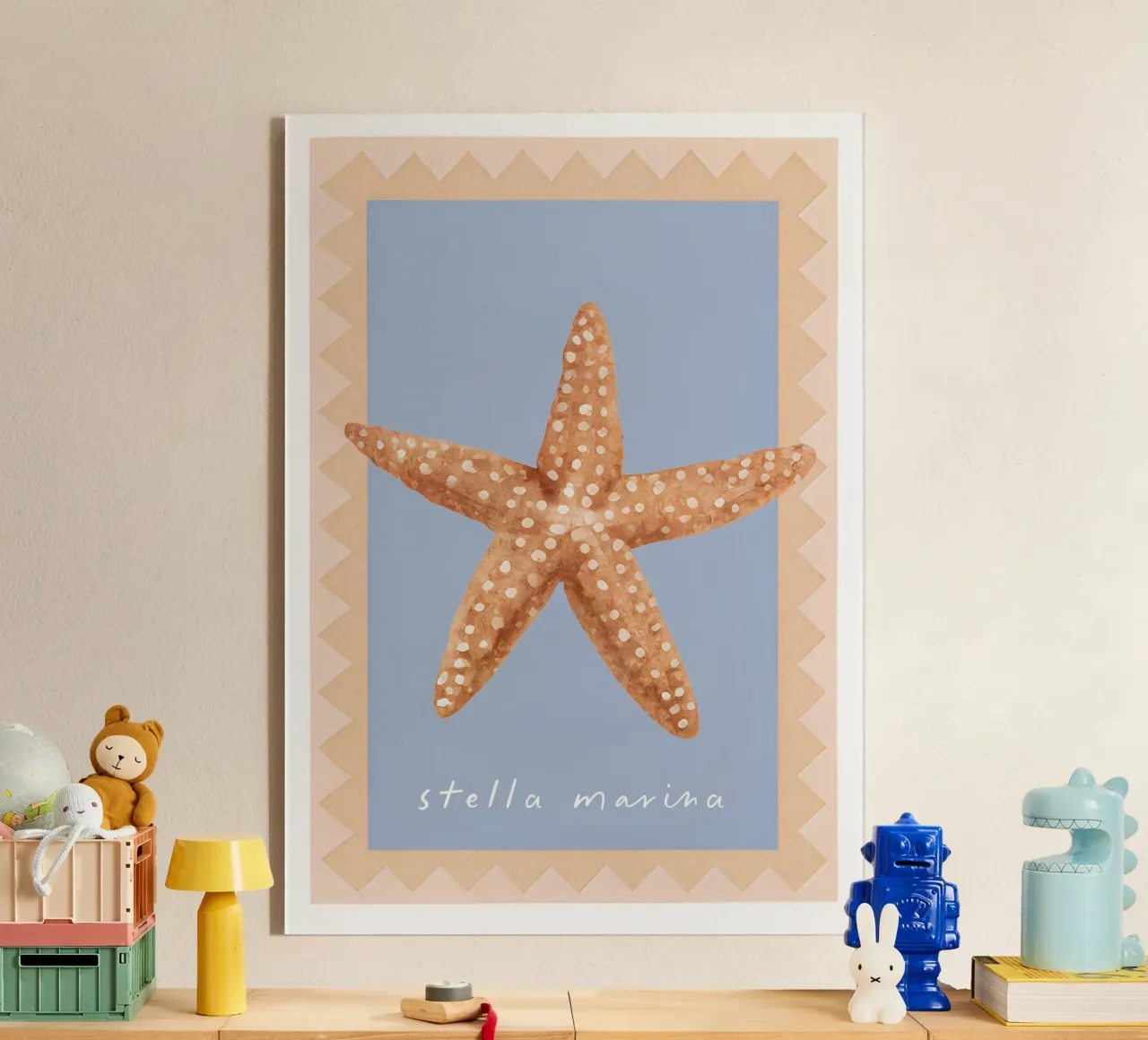 Starfish Poster, La Dolce Vita, Summer Print, Travel Poster acrylic glass by DolceVita