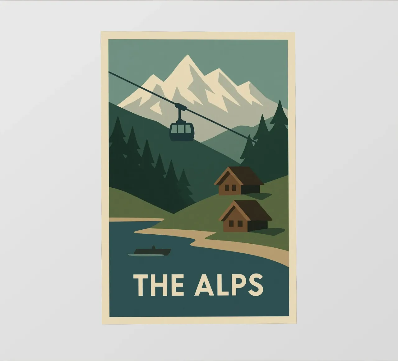 Le Alpi - Silenzio, Cabine e Sommelier pellicola backlit da JETLAG | affiches voyage