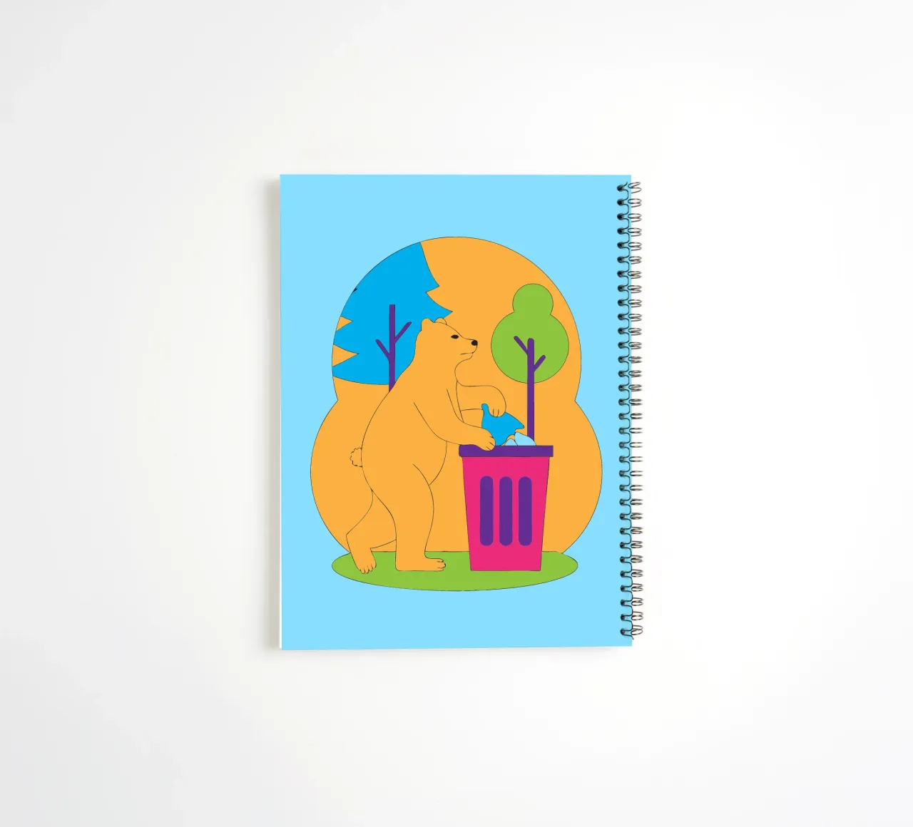 L'orso getta la spazzatura diario ad anelli da OUR SHOP