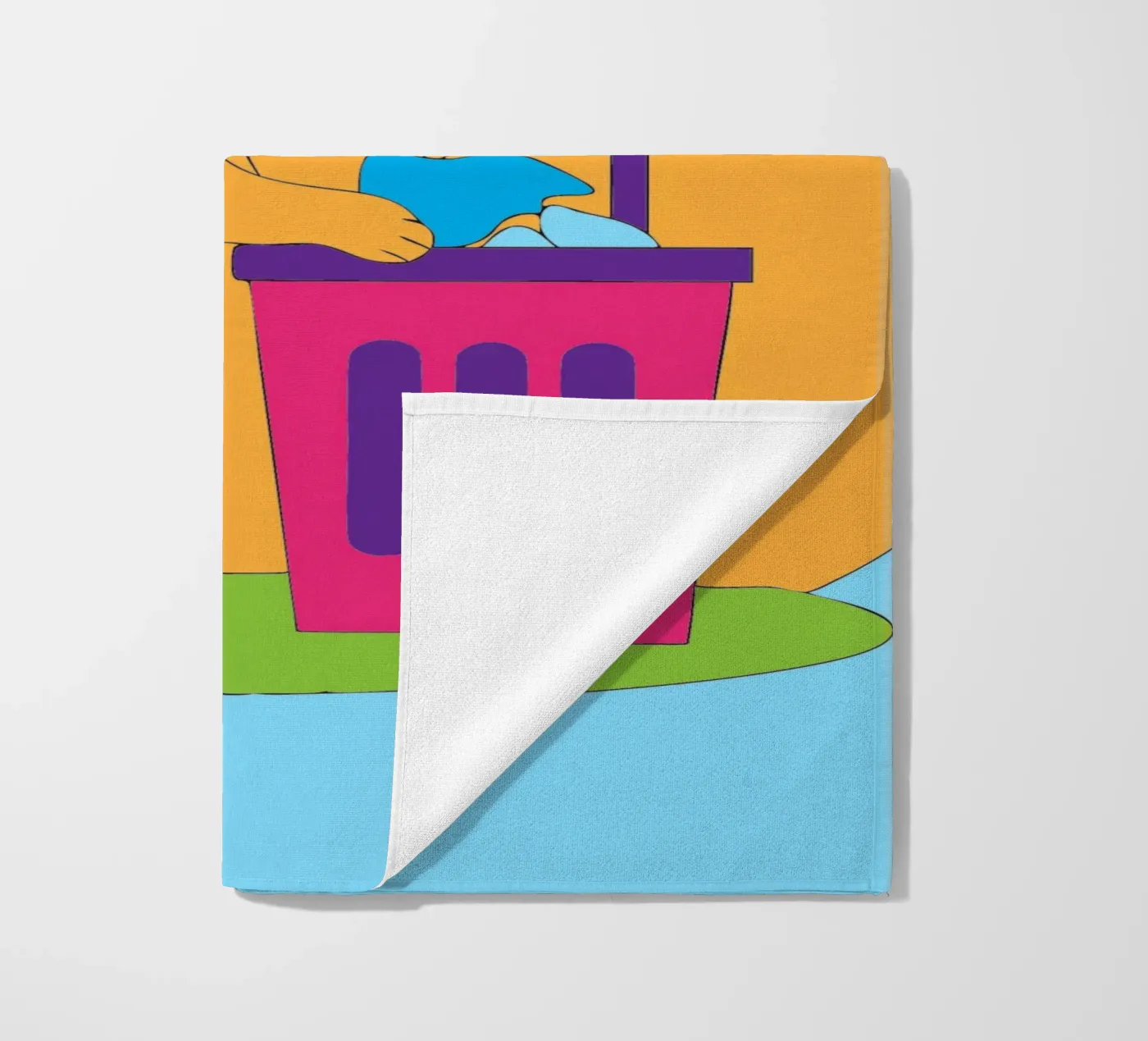 L'ours jette des ordures serviette de plage de OUR SHOP