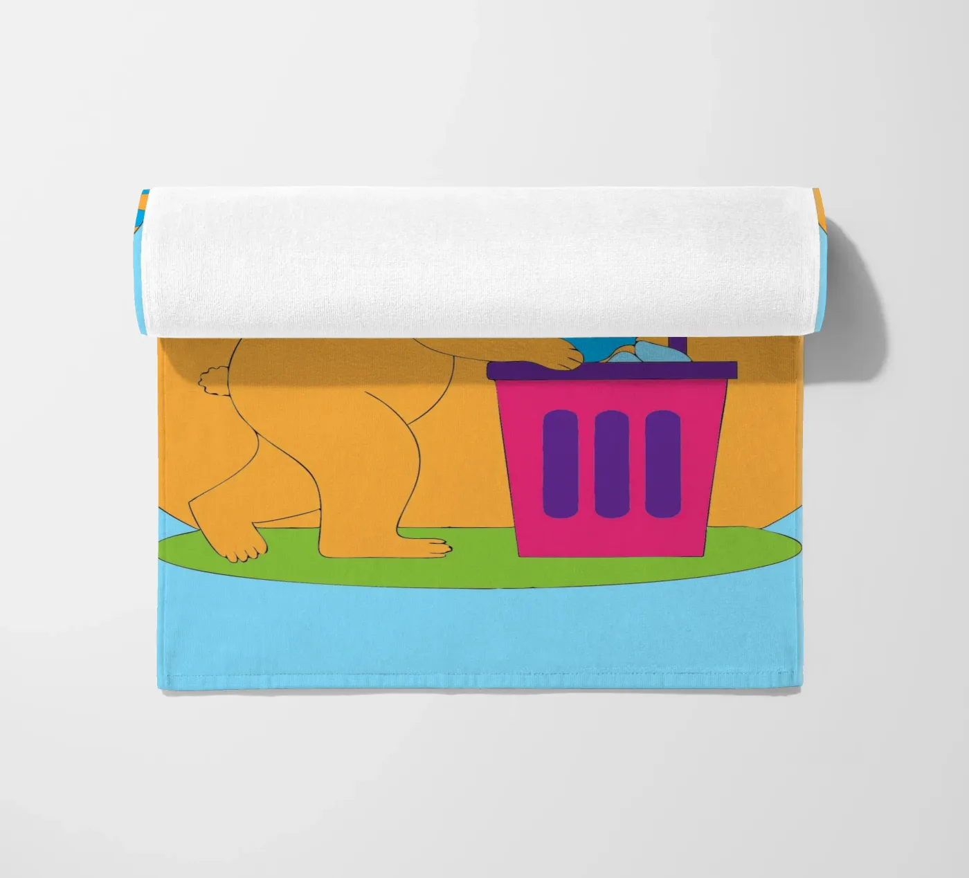L'ours jette des ordures serviette de plage de OUR SHOP