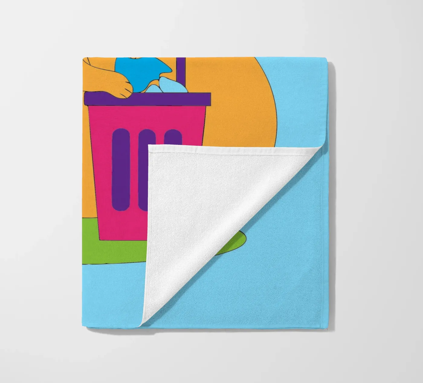 L'ours jette des ordures serviette de plage de OUR SHOP
