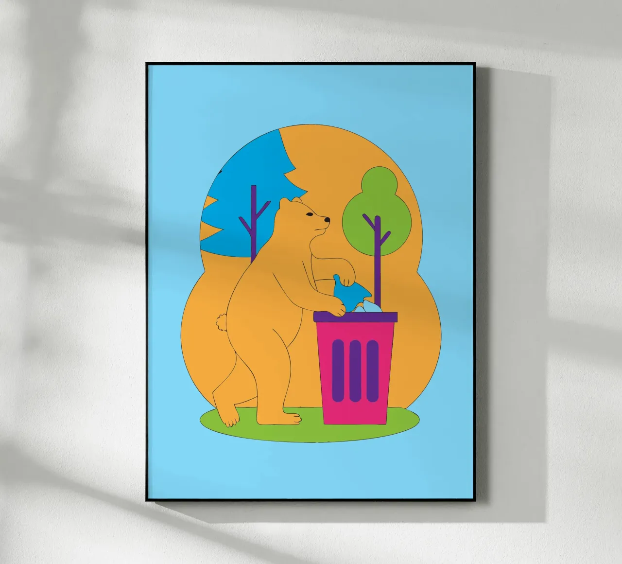 Bear Throws Trash plexiglass da OUR SHOP