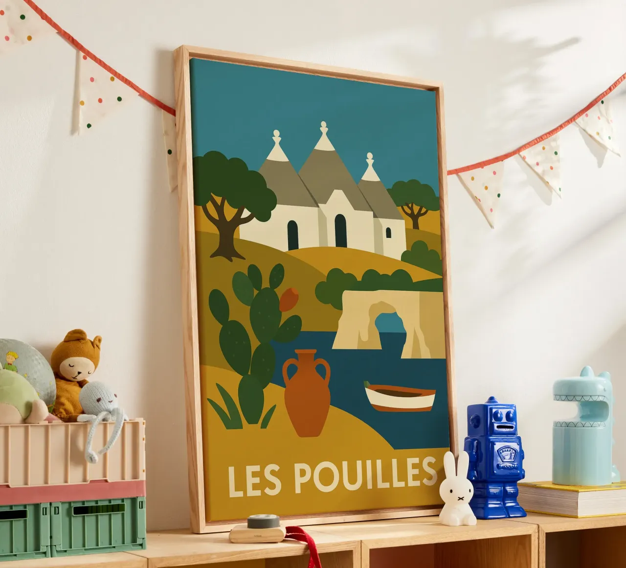 Puglia as you've never seen it before canvas with Floater frame by JETLAG | affiches voyage